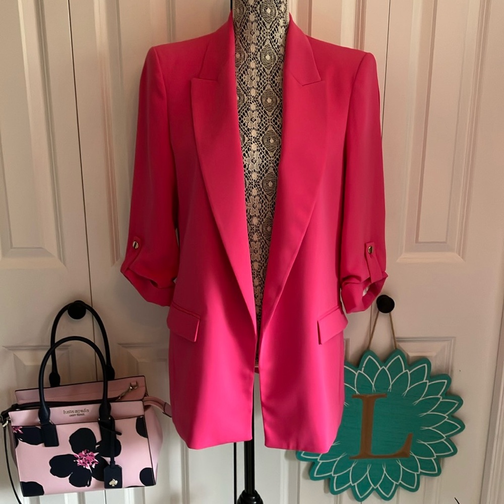 Zara Hot Pink Blazer Jacket